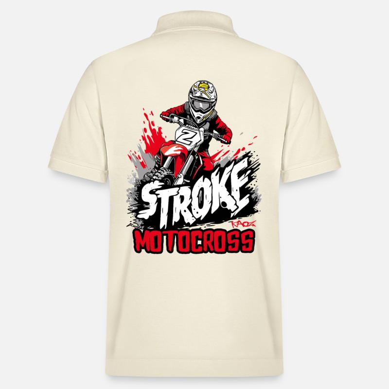 Motocross 2 temps - Polo PREPSTER bio Stanley/Stella Unisexe - écru doux