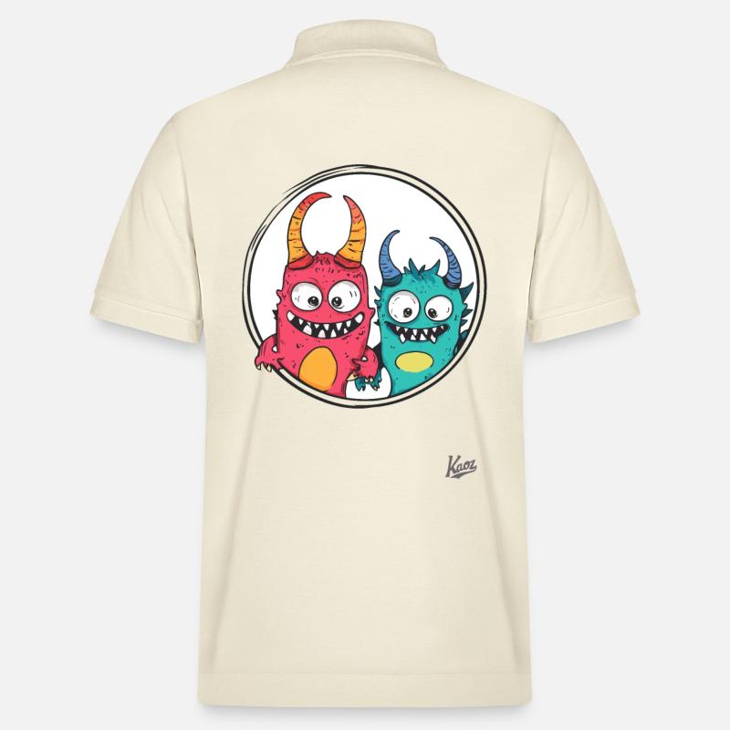 Drôles d’amis monstres - Polo PREPSTER bio Stanley/Stella Unisexe - écru doux