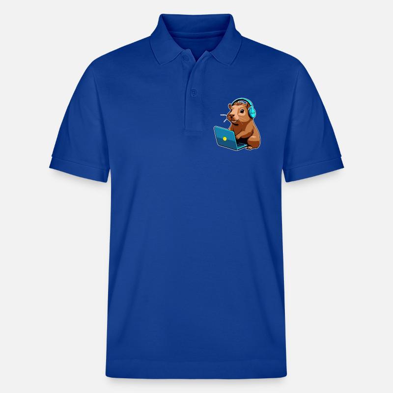 Capybara Programmierer Coder Computer - Stanley/Stella Unisex Bio-Poloshirt PREPSTER - Dunkelblau