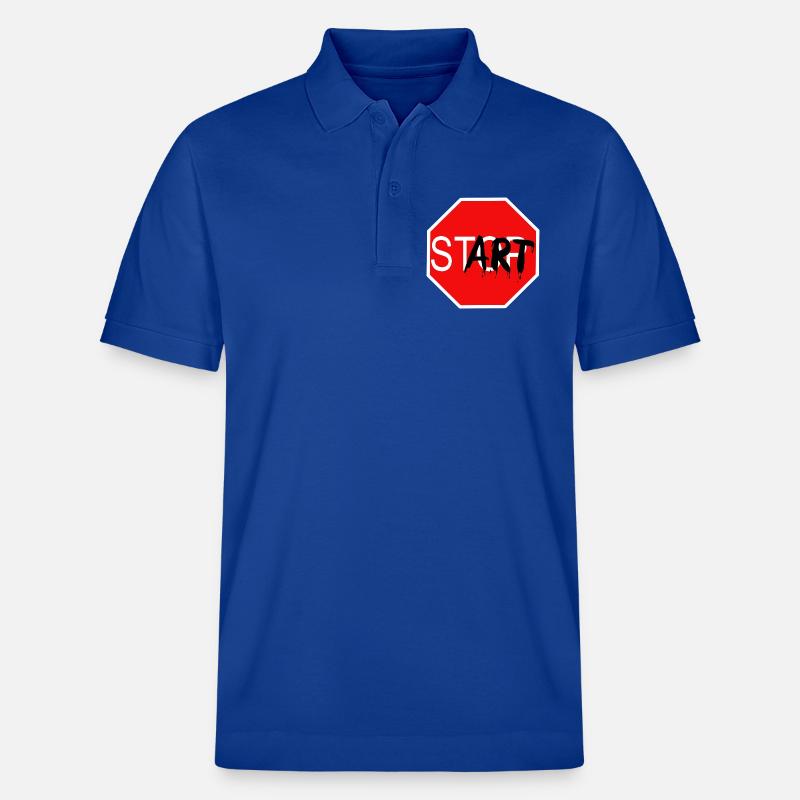 Panneau de démarrage Graffiti Panneau d’arrêt - Polo PREPSTER bio Stanley/Stella Unisexe - bleu foncé