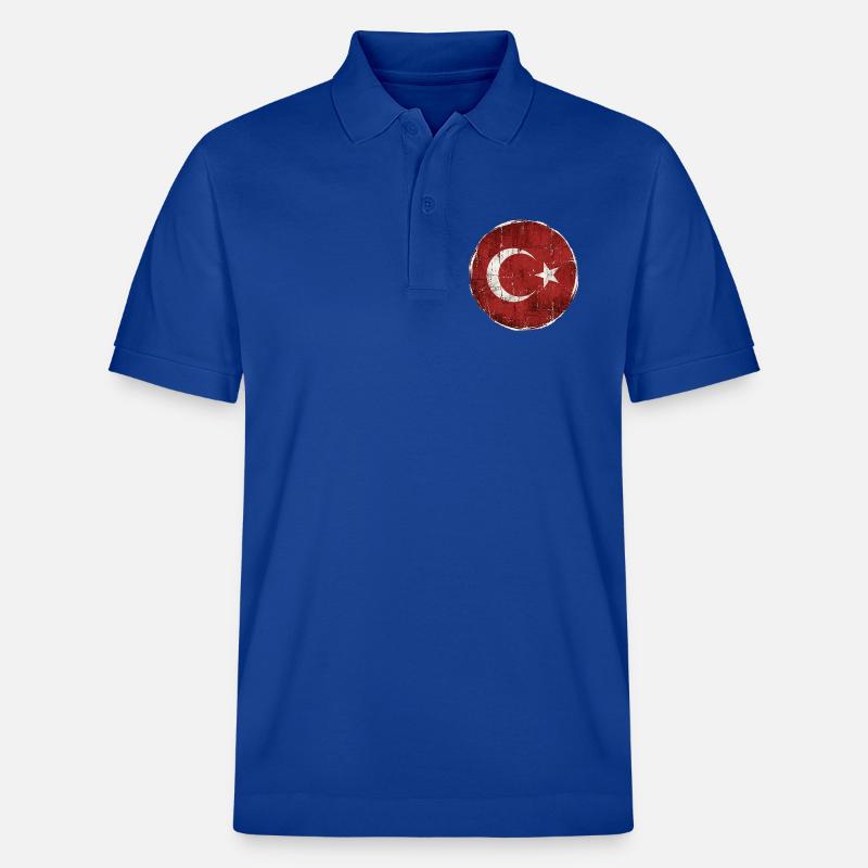 Conception du cercle du drapeau turc - Polo PREPSTER bio Stanley/Stella Unisexe - bleu foncé