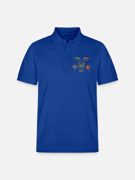 Zen face - Stanley/Stella Unisex Organic Polo Shirt PREPSTER - majorelle blue
