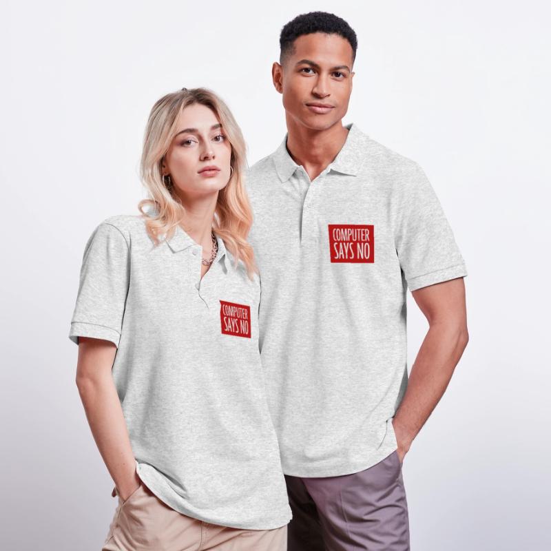 Computer Says No Funny Programmer Nerd Technique Stanley/Stella Unisex Organic Polo Shirt PREPSTER