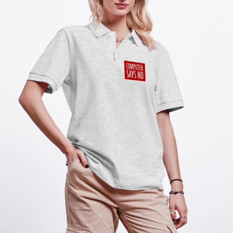 Computer Says No Funny Programmer Nerd Technique Stanley/Stella Unisex Organic Polo Shirt PREPSTER
