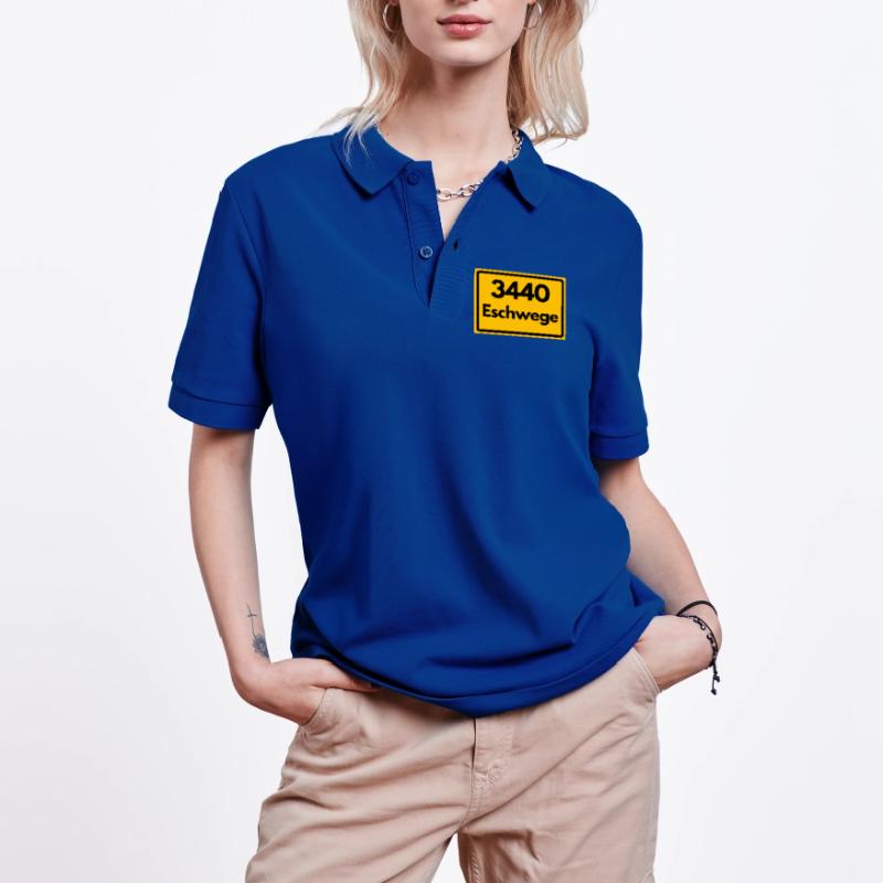 OLD POSTCODE ZIP CODE RETRO 3440 ESCHWEGE Stanley/Stella Unisex Organic Polo Shirt PREPSTER