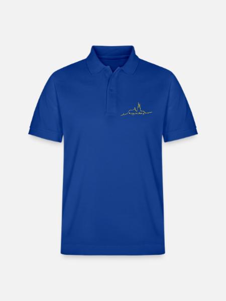 Regensburg Skyline yellow - Stanley/Stella Unisex Organic Polo Shirt PREPSTER - majorelle blue