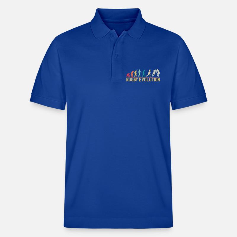 Rugby Evolution Silhouette Design - Polo PREPSTER bio Stanley/Stella Unisexe - bleu foncé