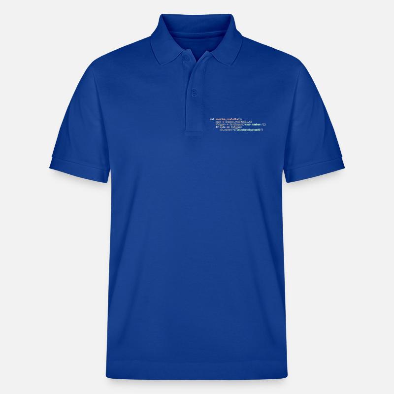 Python Russian Roulette - Stanley/Stella Unisex Organic Polo Shirt PREPSTER - majorelle blue