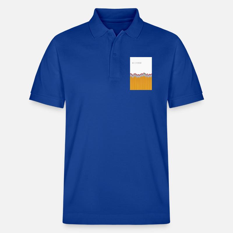 Be Different Minimalist Statement Design - Stanley/Stella Unisex Organic Polo Shirt PREPSTER - majorelle blue