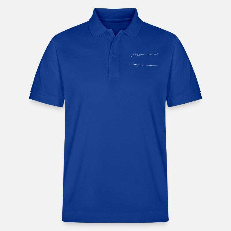 Lignes d’ondes (blanches) - Polo PREPSTER bio Stanley/Stella Unisexe - bleu foncé