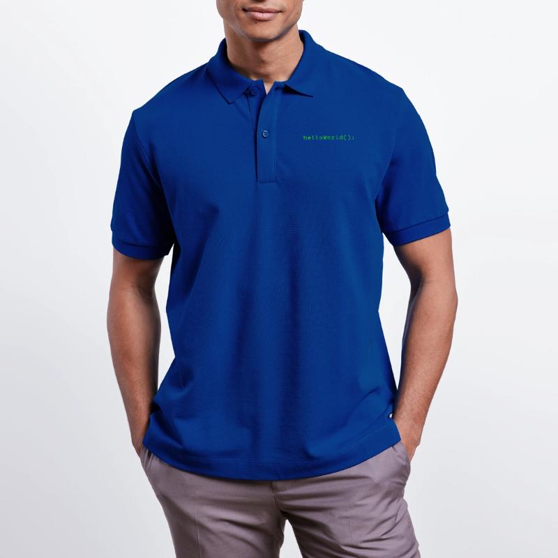 HelloWorld Program Code Coding Informatik Stanley/Stella Unisex Organic Polo Shirt PREPSTER