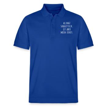 Sarkasmus Humor Ironie Zyniker T-Shirt Geschenk - Stanley/Stella Unisex Bio-Poloshirt PREPSTER - Dunkelblau - Vorne - Roxy (174cm) & Andy (188cm)