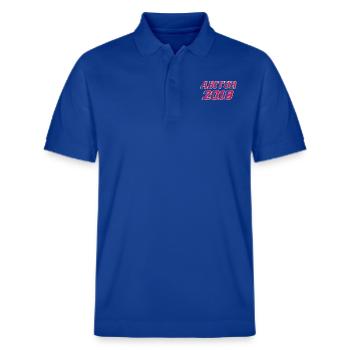 Abitur 2018 Abschluss - Stanley/Stella Unisex Bio-Poloshirt PREPSTER - Dunkelblau - Vorne - Roxy (174cm) & Andy (188cm)