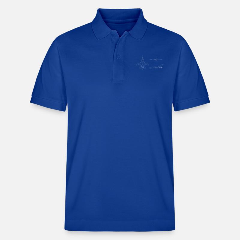 tornado jet fighter white - Stanley/Stella Unisex Bio-Poloshirt PREPSTER - Dunkelblau
