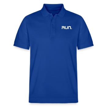 Run run - Stanley/Stella Unisex Organic Polo Shirt PREPSTER - majorelle blue - Front - Roxy (174cm) & Andy (188cm)