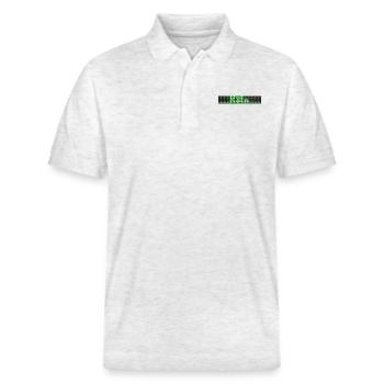 Koeln LED Display Gruen - Stanley/Stella Unisex Organic Polo Shirt PREPSTER - heather white - Front - Roxy (174cm) & Andy (188cm)