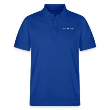Funny Linux Admin Design - Stanley/Stella Unisex Organic Polo Shirt PREPSTER - majorelle blue - Front - Roxy (174cm) & Andy (188cm)