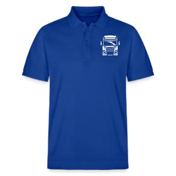LKW Fahrer Fernfahrer - Stanley/Stella Unisex Bio-Poloshirt PREPSTER - Dunkelblau - Vorne - Roxy (174cm) & Andy (188cm)