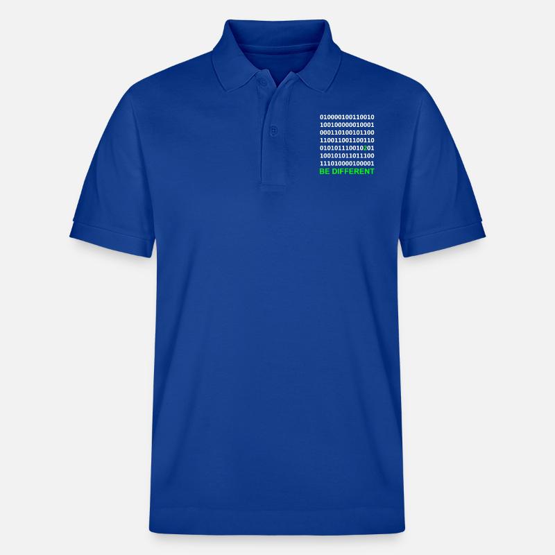 Be Different - Binary - Digital - Stanley/Stella Unisex Organic Polo Shirt PREPSTER - majorelle blue