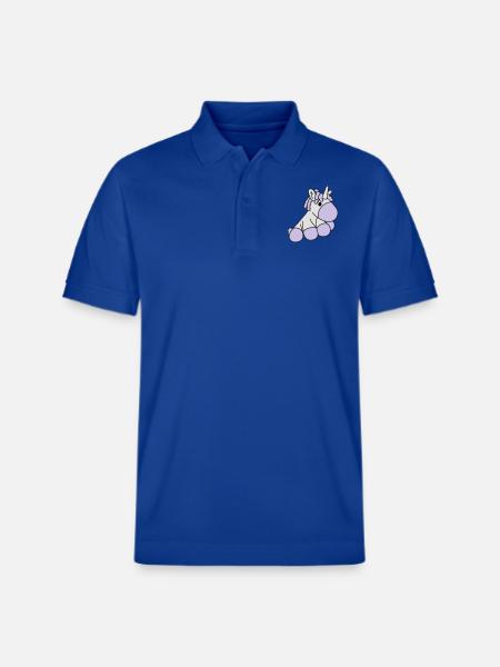 Einhorn1 - Stanley/Stella Unisex Organic Polo Shirt PREPSTER - majorelle blue