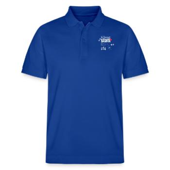 Klasse statt Rasse - Stanley/Stella Unisex Bio-Poloshirt PREPSTER - Dunkelblau - Vorne - Roxy (174cm) & Andy (188cm)