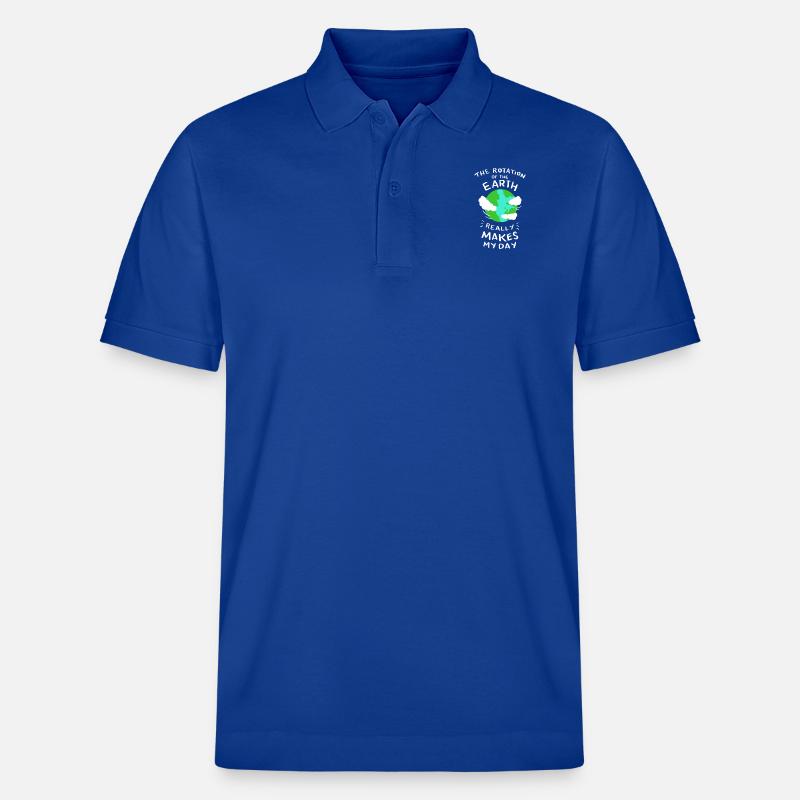 Cadeau de graduation de professeur de rotation de la terre enseignant - Polo PREPSTER bio Stanley/Stella Unisexe - bleu foncé
