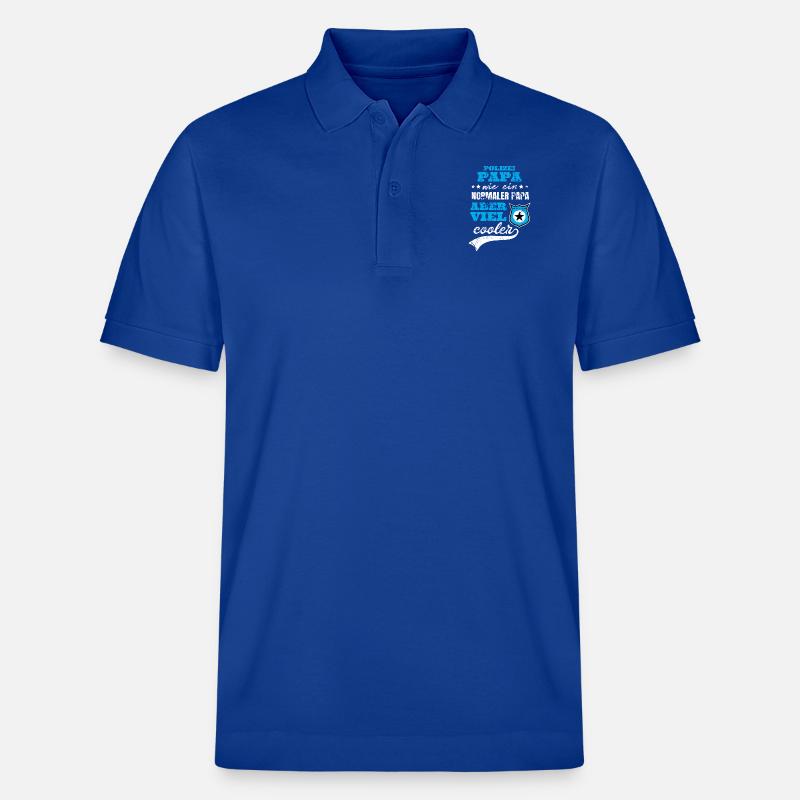 Polizei Papa Geschenk cool - Stanley/Stella Unisex Bio-Poloshirt PREPSTER - Dunkelblau