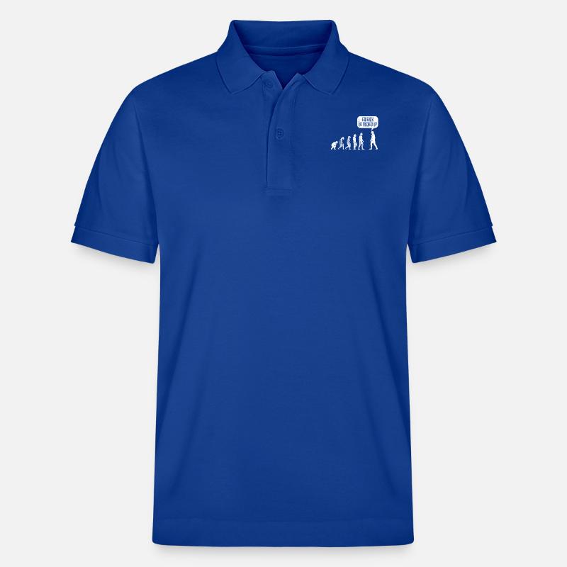 Evolution - Darwing Entwicklung Lustig Geschenk - Stanley/Stella Unisex Bio-Poloshirt PREPSTER - Dunkelblau