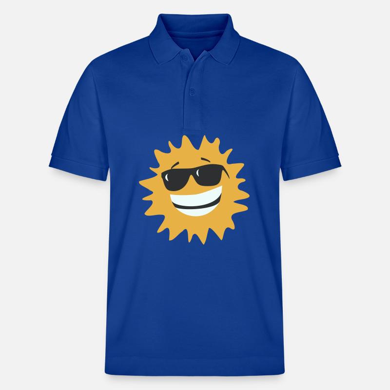 Sunburst lächelt mit Sonnenbrille - Stanley/Stella Unisex Bio-Poloshirt PREPSTER - Dunkelblau