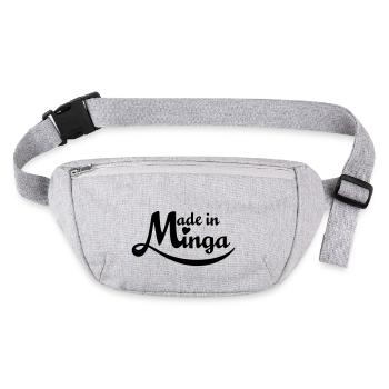 Made in Minga - für echte Münchner Originale! - Stanley/Stella recycelte Gürteltasche - Grau meliert - Vorne