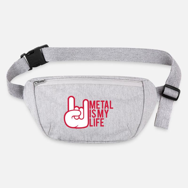 Metal Is My Life Hard Rock Cornes Bande Dessinée Geste de la Main Sac banane recyclé Stanley/Stella