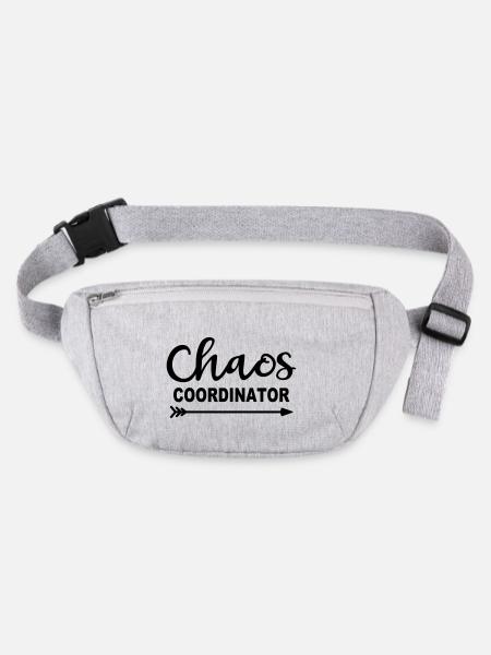 Chaos Coordinator Manager Boss Boss Mama Papa Office - Stanley/Stella recycled Hip Bag  - heather grey - Front