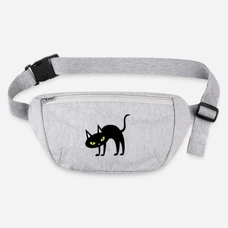 SCARY Halloween arched back cat Stanley/Stella recycled Hip Bag 
