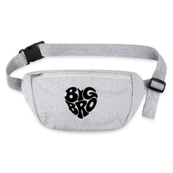 Big Bro - Heart Shape - Heart Shape - Big Brother - Stanley/Stella recycled Hip Bag  - heather grey - Front