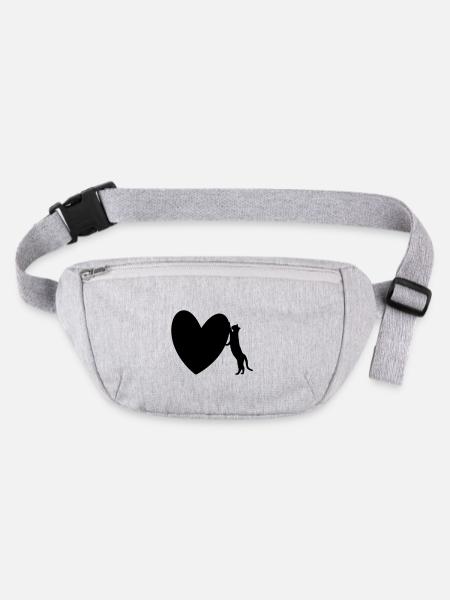 CatLove2 - Stanley/Stella recycled Hip Bag  - heather grey - Front
