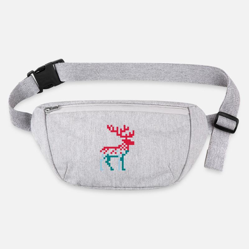 PixelDasher: Retro Reindeer Design Stanley/Stella recycled Hip Bag 