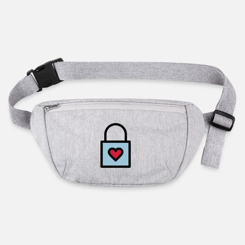 Padlock, love lock Stanley/Stella recycled Hip Bag 