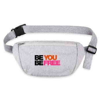 Typo Soyez libre Diversité 3C - Sac banane recyclé Stanley/Stella - gris chiné - Devant