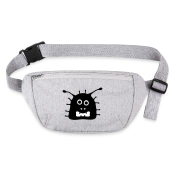 Covi le virus corona fou - Sac banane recyclé Stanley/Stella - gris chiné - Devant