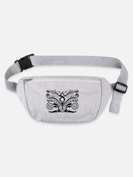 Kurbits V8 No :1 - noir - Sac banane recyclé Stanley/Stella - gris chiné