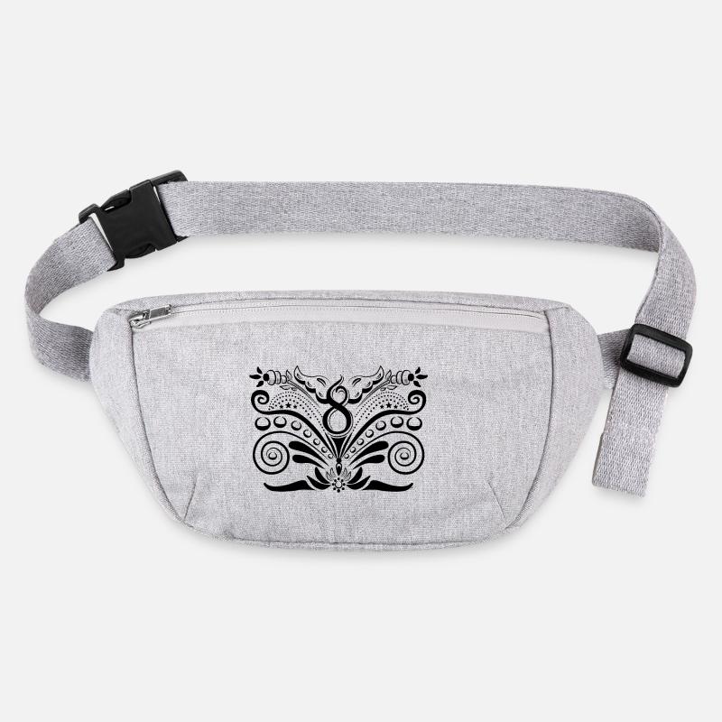 Kurbits V8 No:1 - black - Stanley/Stella recycled Hip Bag - heather grey
