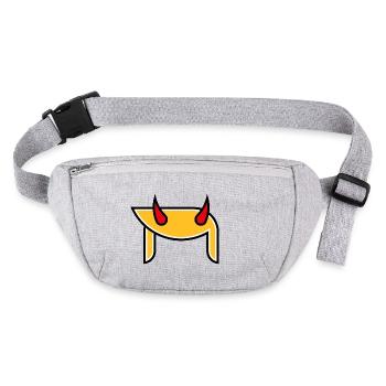 Donald Horns (Coiffure Diable Pop Art / 4C) - Sac banane recyclé Stanley/Stella - gris chiné - Devant