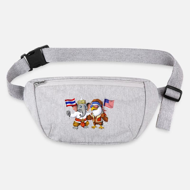 Thailand Elephan American Bald Eagle Stanley/Stella recycled Hip Bag 