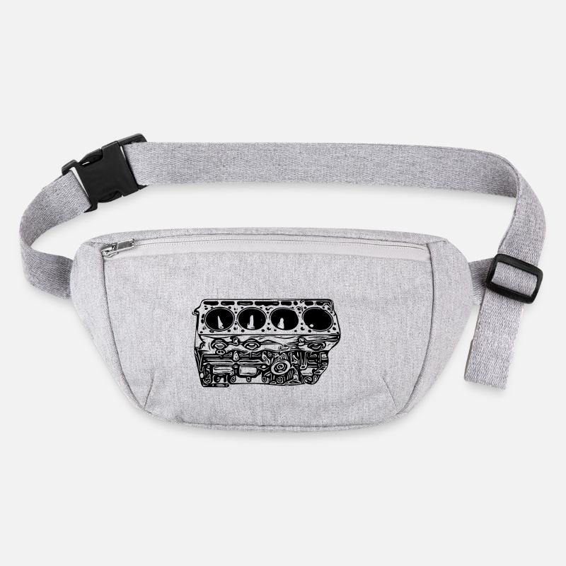 Engine block cylinder displacement fan Stanley/Stella recycled Hip Bag 