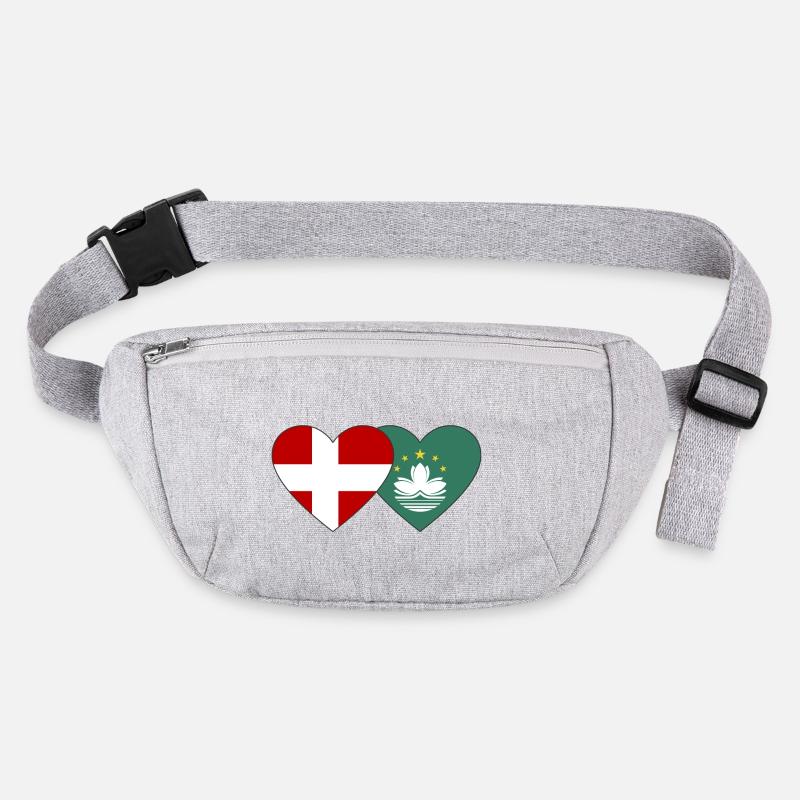 Danemark Cœur de drapeau de Macao Sac banane recyclé Stanley/Stella