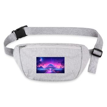 Neon Dreams: The Villa of the Future - Stanley/Stella recycled Hip Bag  - heather grey - Front