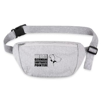 TEAM German Shorthaired Pointer Hunde Wilsigns - Stanley/Stella recycelte Gürteltasche - Grau meliert - Vorne