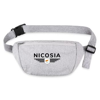 Nicosia Design – Capitale de Chypre - Sac banane recyclé Stanley/Stella - gris chiné - Devant