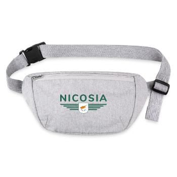 Nicosia Design – Capitale de Chypre - Sac banane recyclé Stanley/Stella - gris chiné - Devant