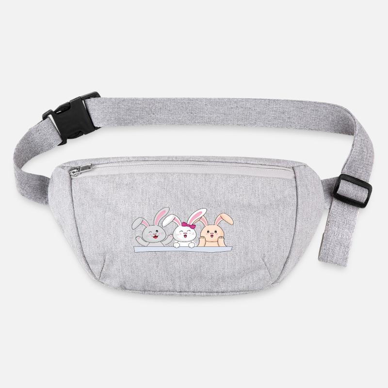 Trio de lapins heureux Sac banane recyclé Stanley/Stella
